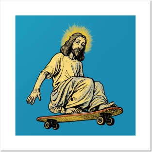 Skater Jesus Posters and Art